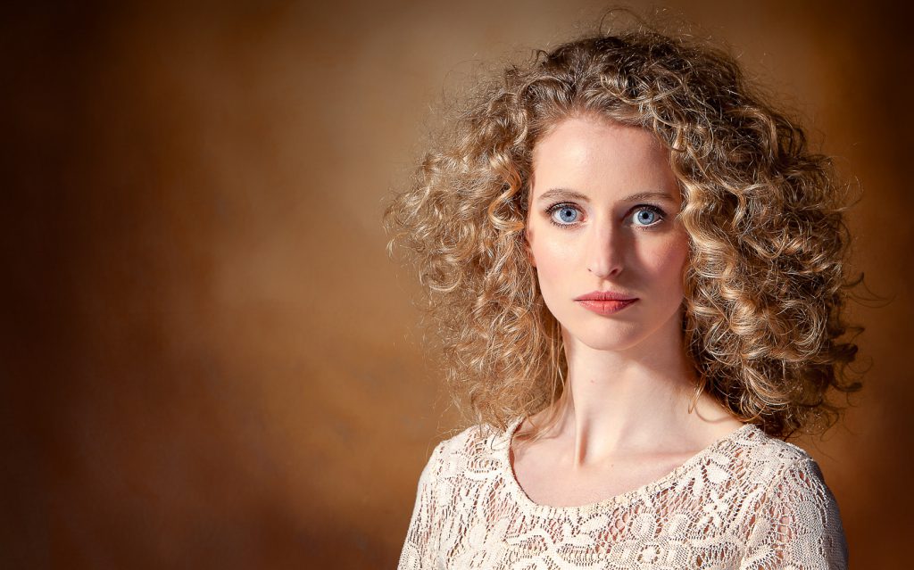 Portrait Photography - Portrait Photographer - colour portrait image of model with deep blue eyes